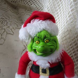Vintage Grinch doll The Grinch who stole Christmas 11" Tall 2002 Vinyl Head